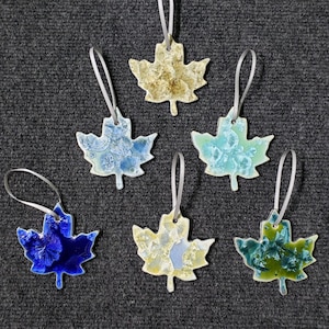 Ceramic Maple Leaf Ornament