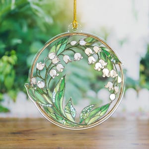 Lily Of The Valley Ornament, Floral Christmas Ornament, Botanical Christmas Ornament, Nature Lover Gift, Holiday Gift For Flower Lover